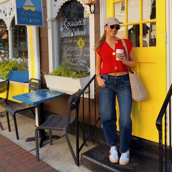 Red Commense Sweater Vest - Picture 2 of 3